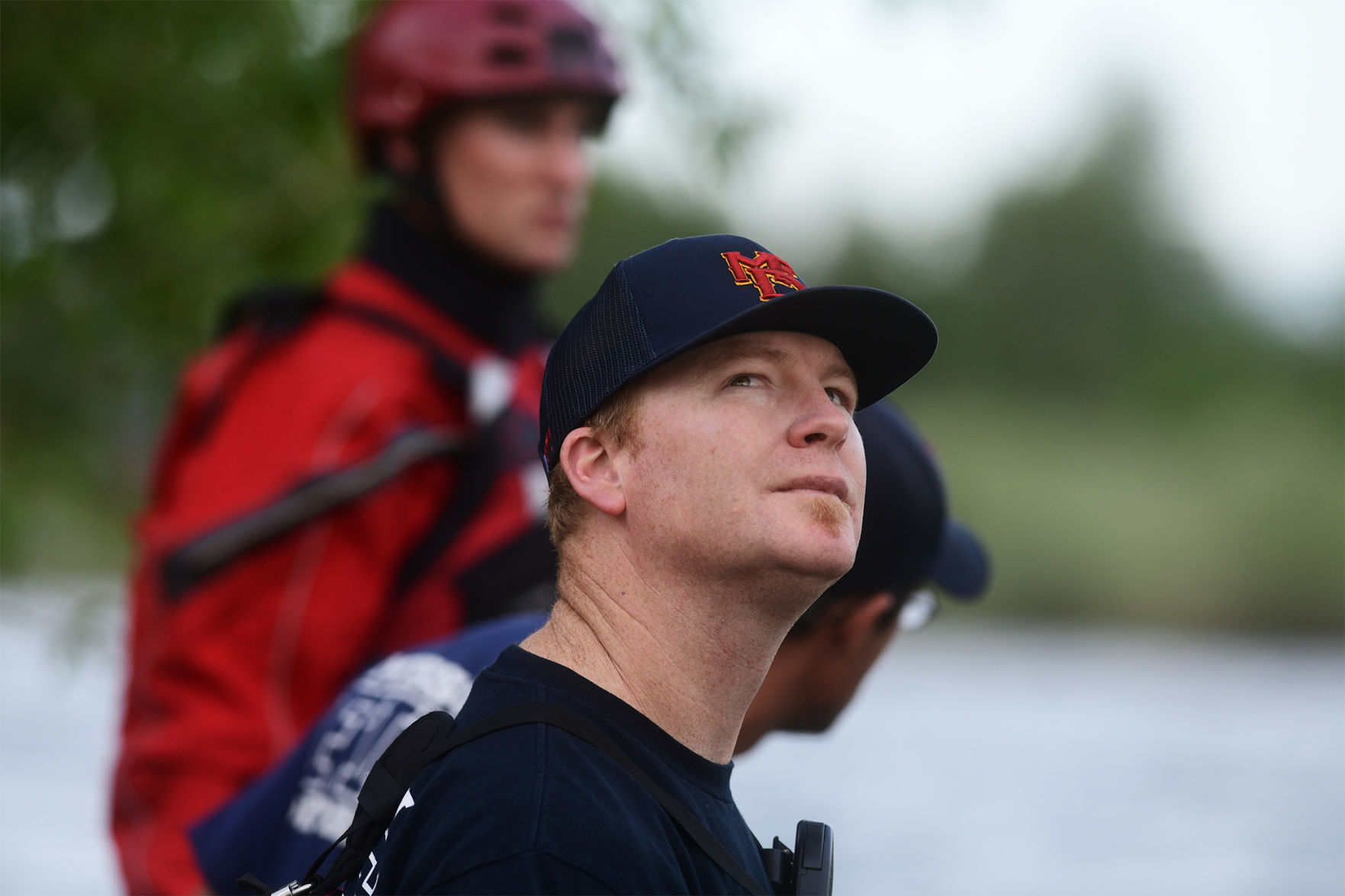 Missoula Fire Department scans the river